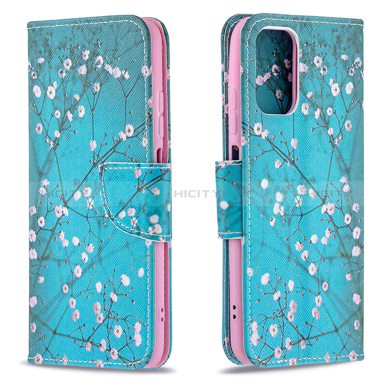 Handytasche Stand Schutzhülle Flip Leder Hülle Modisch Muster B01F für Xiaomi Redmi Note 10 4G groß