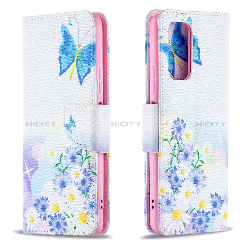 Handytasche Stand Schutzhülle Flip Leder Hülle Modisch Muster B01F für Xiaomi Redmi Note 10 Pro 4G Blau Plus