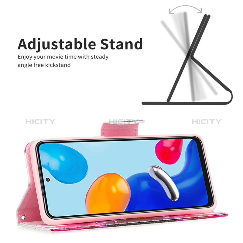 Handytasche Stand Schutzhülle Flip Leder Hülle Modisch Muster B01F für Xiaomi Redmi Note 11 4G (2022) groß