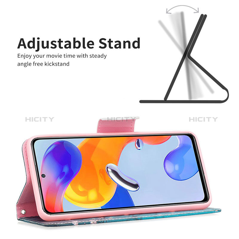 Handytasche Stand Schutzhülle Flip Leder Hülle Modisch Muster B01F für Xiaomi Redmi Note 11 Pro 4G groß