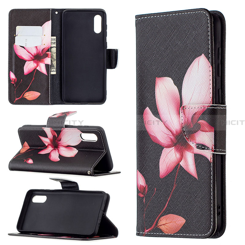 Handytasche Stand Schutzhülle Flip Leder Hülle Modisch Muster B03F für Samsung Galaxy A02