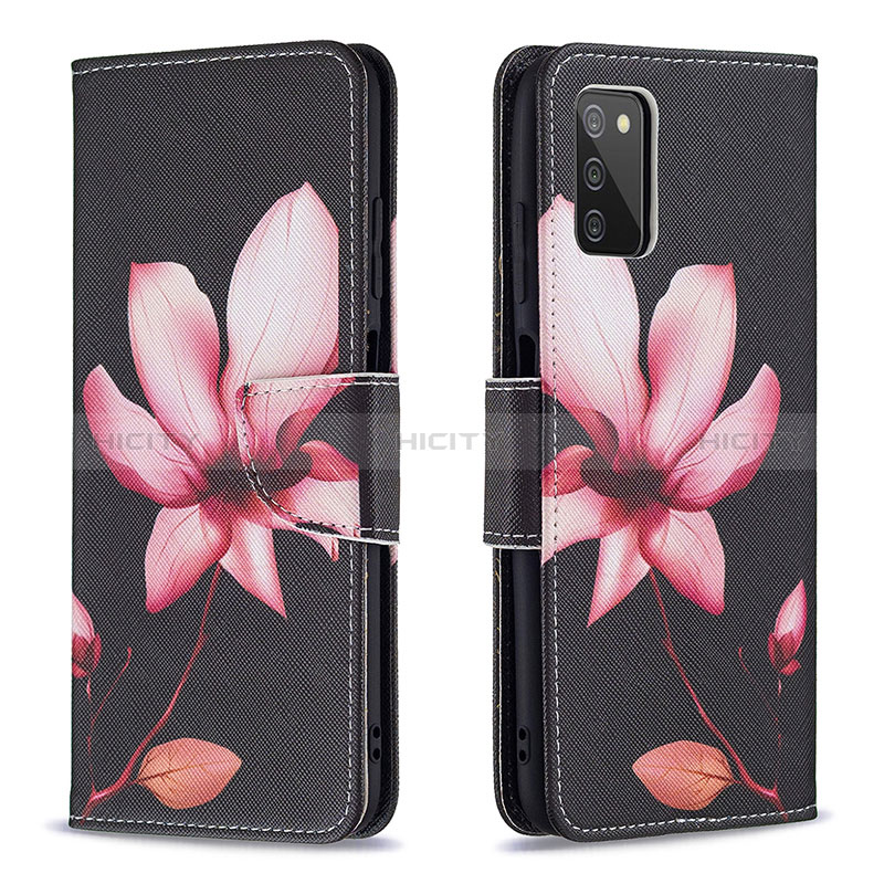 Handytasche Stand Schutzhülle Flip Leder Hülle Modisch Muster B03F für Samsung Galaxy A02s groß