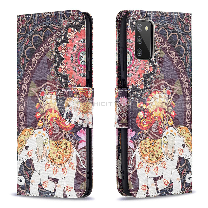 Handytasche Stand Schutzhülle Flip Leder Hülle Modisch Muster B03F für Samsung Galaxy A02s