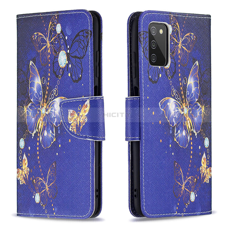 Handytasche Stand Schutzhülle Flip Leder Hülle Modisch Muster B03F für Samsung Galaxy A02s