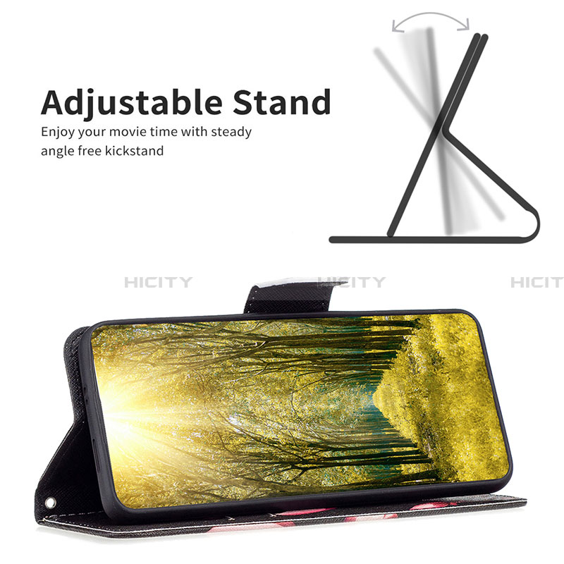 Handytasche Stand Schutzhülle Flip Leder Hülle Modisch Muster B03F für Samsung Galaxy A04 4G groß