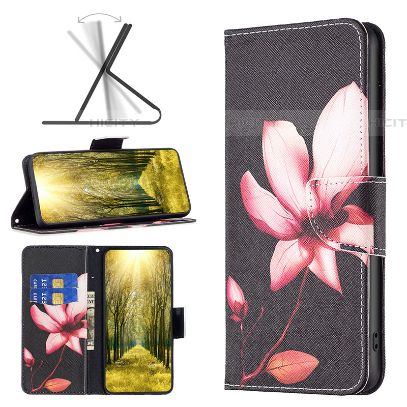 Handytasche Stand Schutzhülle Flip Leder Hülle Modisch Muster B03F für Samsung Galaxy A04E groß