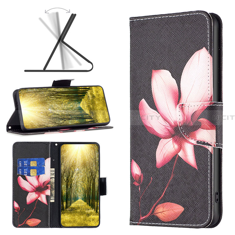 Handytasche Stand Schutzhülle Flip Leder Hülle Modisch Muster B03F für Samsung Galaxy A05 groß