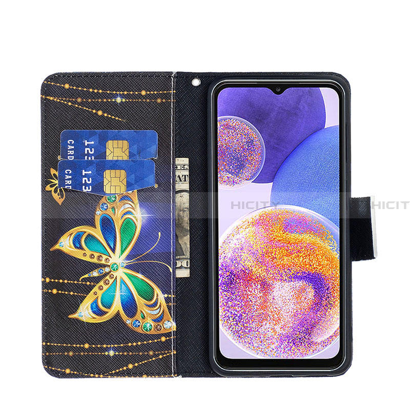 Handytasche Stand Schutzhülle Flip Leder Hülle Modisch Muster B03F für Samsung Galaxy A23 4G