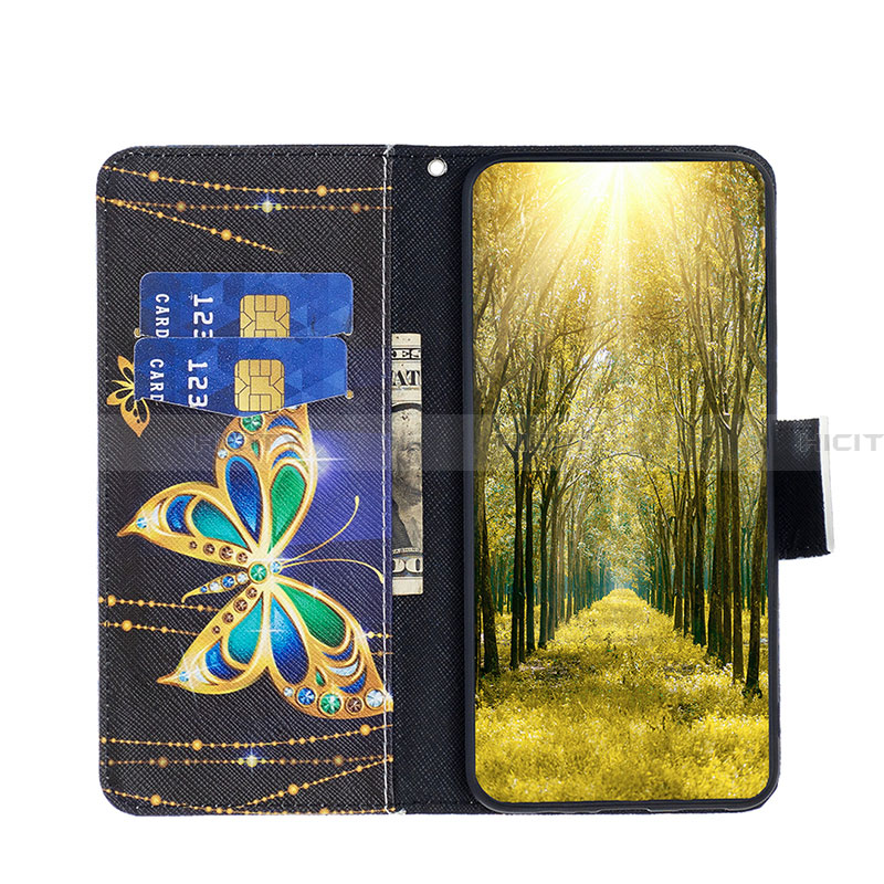 Handytasche Stand Schutzhülle Flip Leder Hülle Modisch Muster B03F für Samsung Galaxy A23 5G SC-56C groß