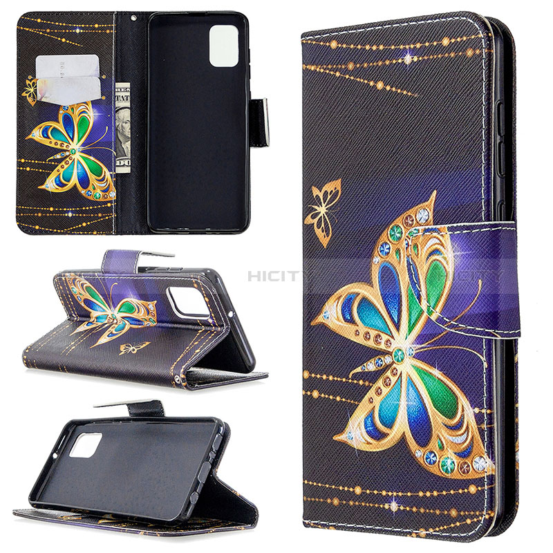 Handytasche Stand Schutzhülle Flip Leder Hülle Modisch Muster B03F für Samsung Galaxy A31 groß