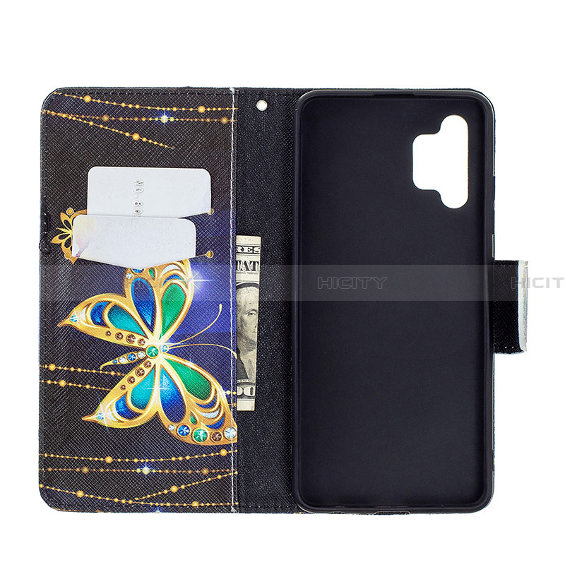 Handytasche Stand Schutzhülle Flip Leder Hülle Modisch Muster B03F für Samsung Galaxy A32 5G groß