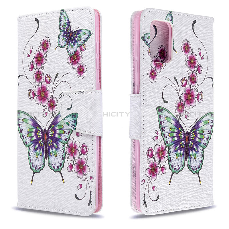 Handytasche Stand Schutzhülle Flip Leder Hülle Modisch Muster B03F für Samsung Galaxy A71 4G A715 Bunt