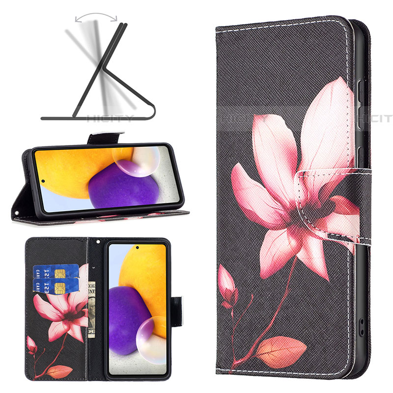 Handytasche Stand Schutzhülle Flip Leder Hülle Modisch Muster B03F für Samsung Galaxy A73 5G groß