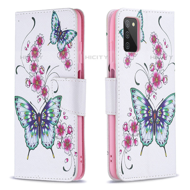 Handytasche Stand Schutzhülle Flip Leder Hülle Modisch Muster B03F für Samsung Galaxy M02s