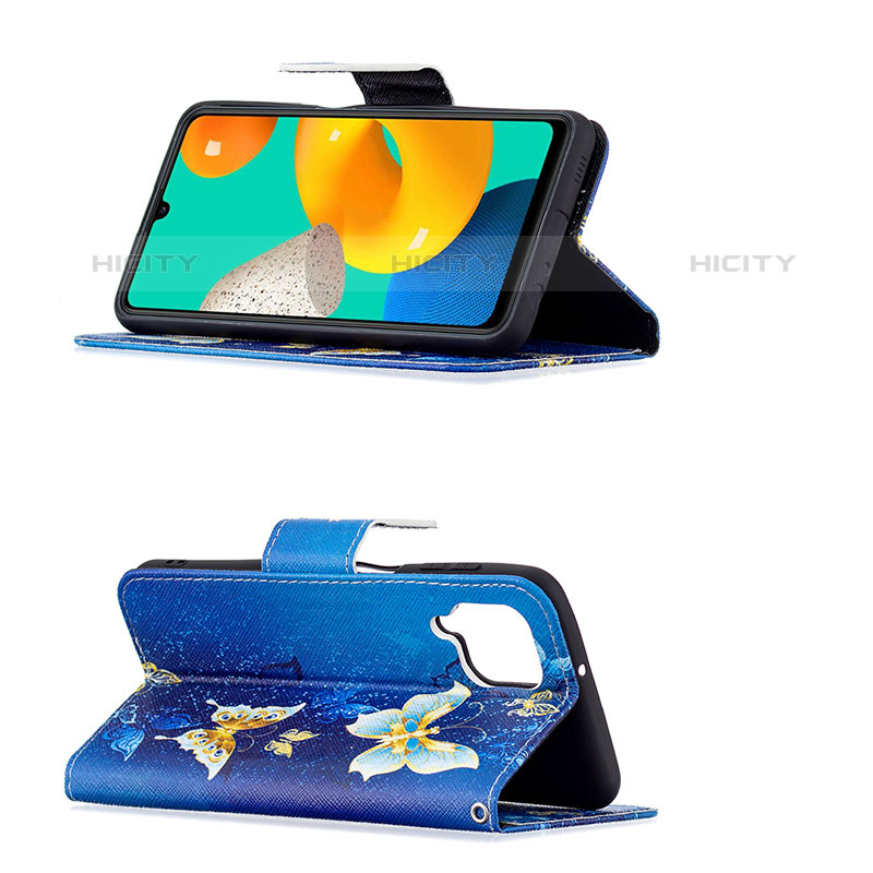 Handytasche Stand Schutzhülle Flip Leder Hülle Modisch Muster B03F für Samsung Galaxy M32 4G