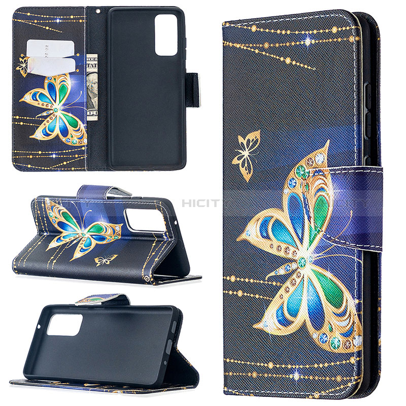 Handytasche Stand Schutzhülle Flip Leder Hülle Modisch Muster B03F für Samsung Galaxy S20 FE 5G groß