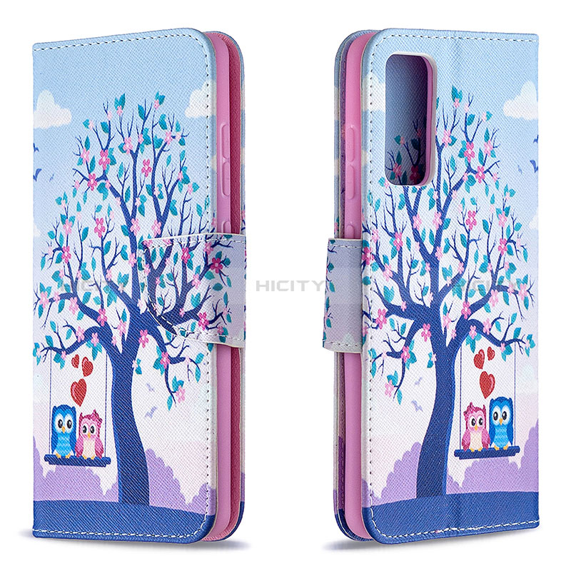 Handytasche Stand Schutzhülle Flip Leder Hülle Modisch Muster B03F für Samsung Galaxy S20 FE 5G groß