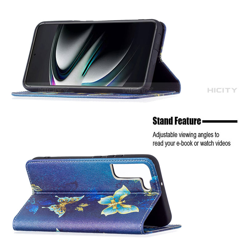 Handytasche Stand Schutzhülle Flip Leder Hülle Modisch Muster B03F für Samsung Galaxy S21 FE 5G groß