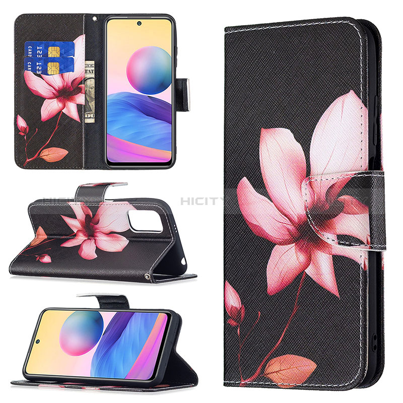 Handytasche Stand Schutzhülle Flip Leder Hülle Modisch Muster B03F für Xiaomi POCO M3 Pro 5G groß