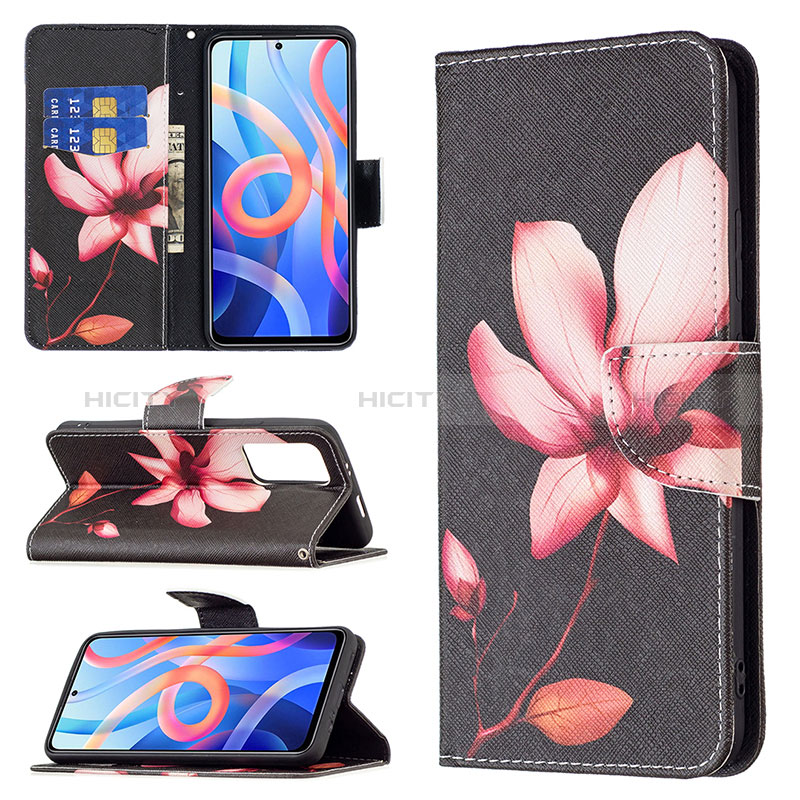 Handytasche Stand Schutzhülle Flip Leder Hülle Modisch Muster B03F für Xiaomi Poco M4 Pro 5G groß