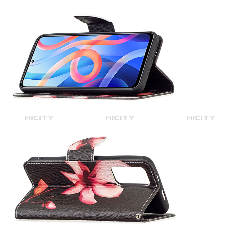 Handytasche Stand Schutzhülle Flip Leder Hülle Modisch Muster B03F für Xiaomi Poco M4 Pro 5G groß