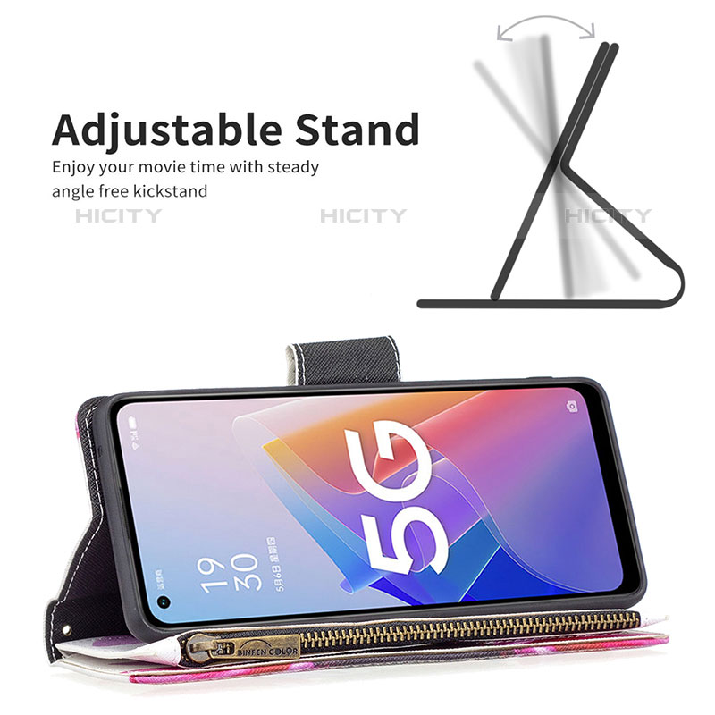 Handytasche Stand Schutzhülle Flip Leder Hülle Modisch Muster B04F für OnePlus Nord N20 5G groß