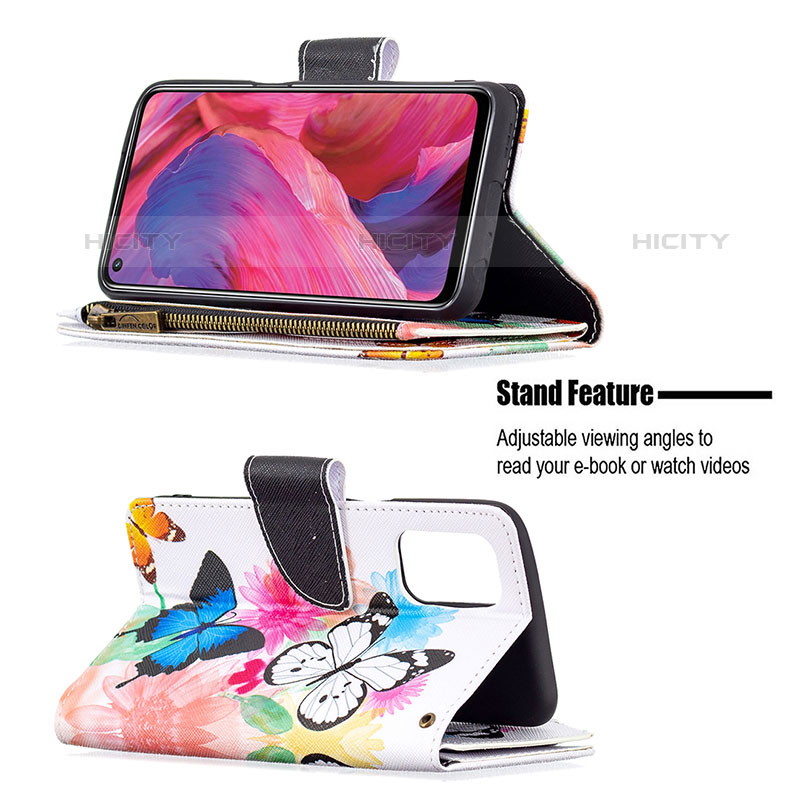 Handytasche Stand Schutzhülle Flip Leder Hülle Modisch Muster B04F für OnePlus Nord N200 5G groß