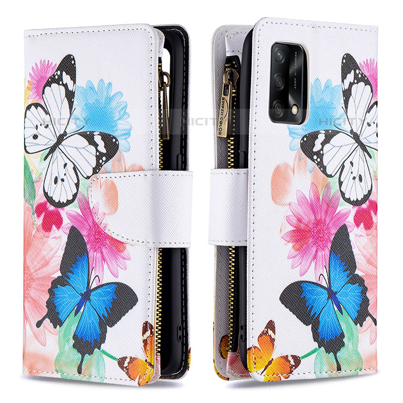 Handytasche Stand Schutzhülle Flip Leder Hülle Modisch Muster B04F für Oppo A74 4G groß