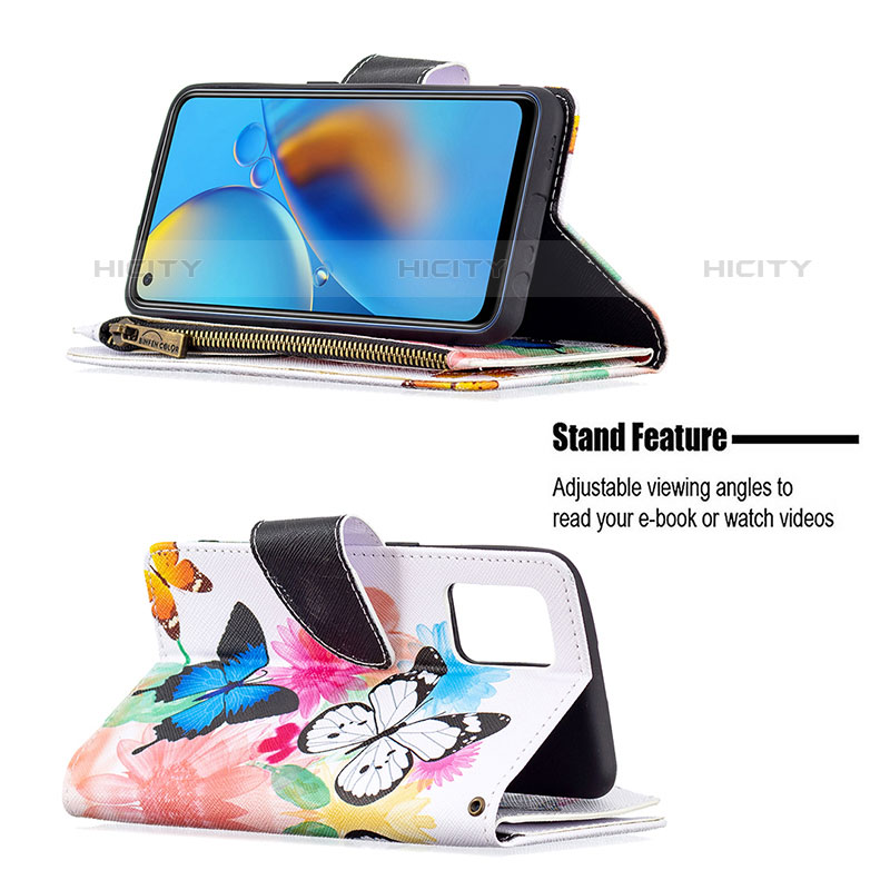 Handytasche Stand Schutzhülle Flip Leder Hülle Modisch Muster B04F für Oppo A74 4G