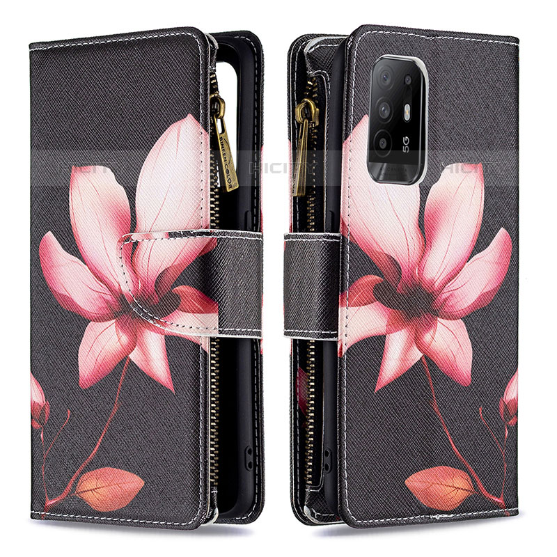 Handytasche Stand Schutzhülle Flip Leder Hülle Modisch Muster B04F für Oppo A95 5G groß