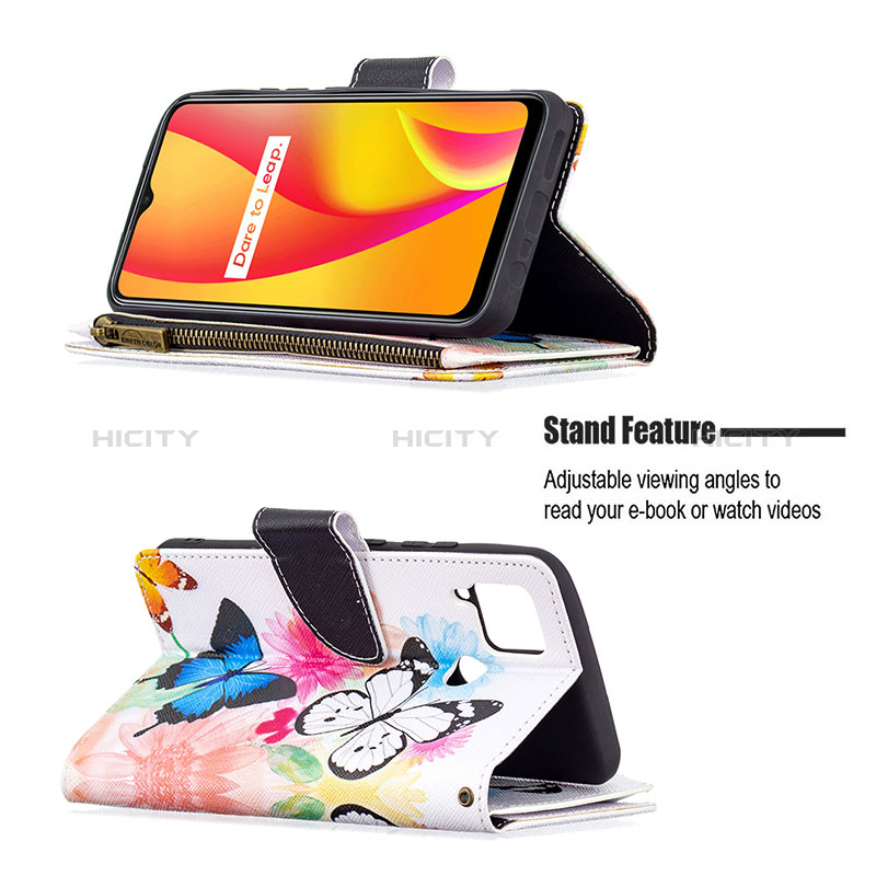 Handytasche Stand Schutzhülle Flip Leder Hülle Modisch Muster B04F für Realme 7i RMX2193