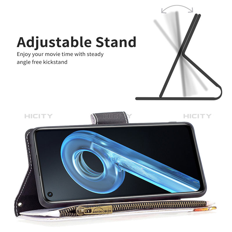 Handytasche Stand Schutzhülle Flip Leder Hülle Modisch Muster B04F für Realme 9i 4G groß