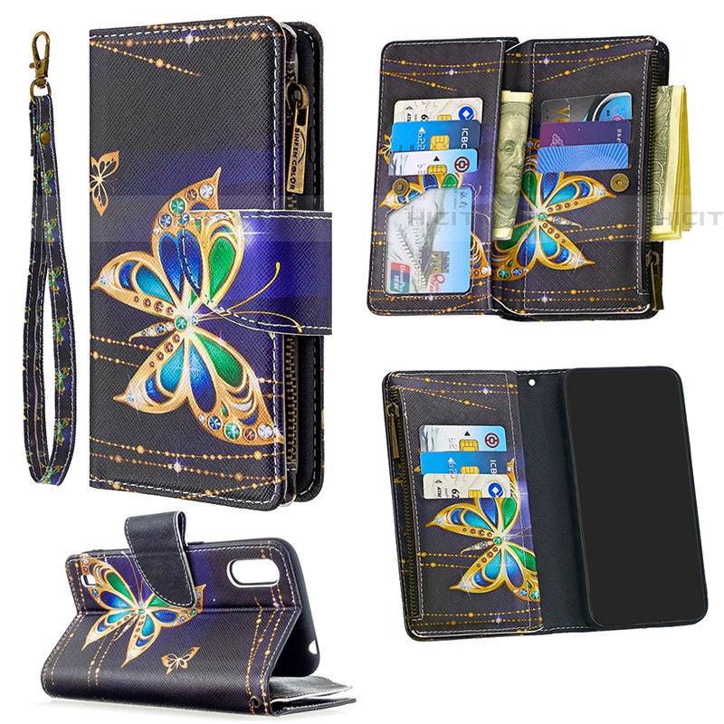 Handytasche Stand Schutzhülle Flip Leder Hülle Modisch Muster B04F für Samsung Galaxy A01 SM-A015 groß