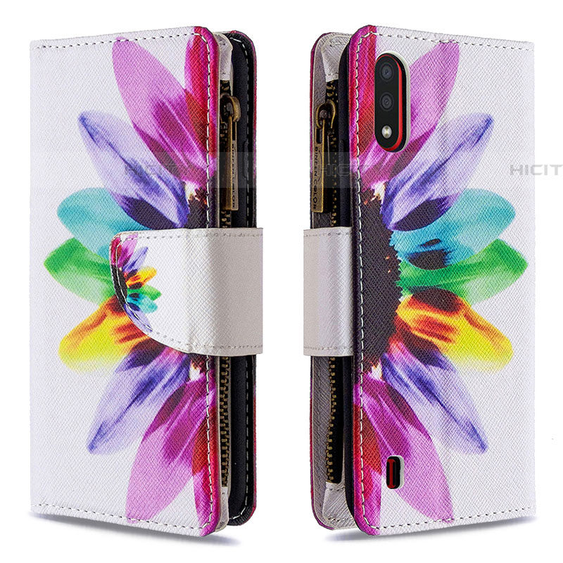 Handytasche Stand Schutzhülle Flip Leder Hülle Modisch Muster B04F für Samsung Galaxy A01 SM-A015 Plusfarbig