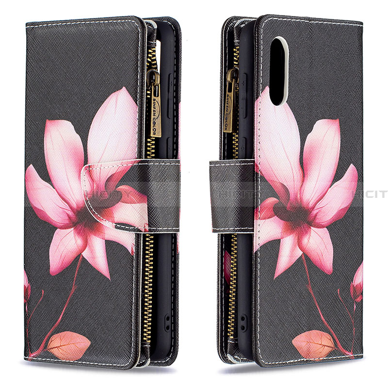 Handytasche Stand Schutzhülle Flip Leder Hülle Modisch Muster B04F für Samsung Galaxy A02 groß