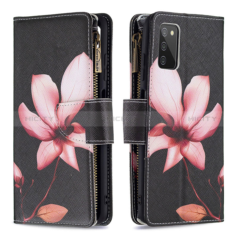 Handytasche Stand Schutzhülle Flip Leder Hülle Modisch Muster B04F für Samsung Galaxy A02s groß