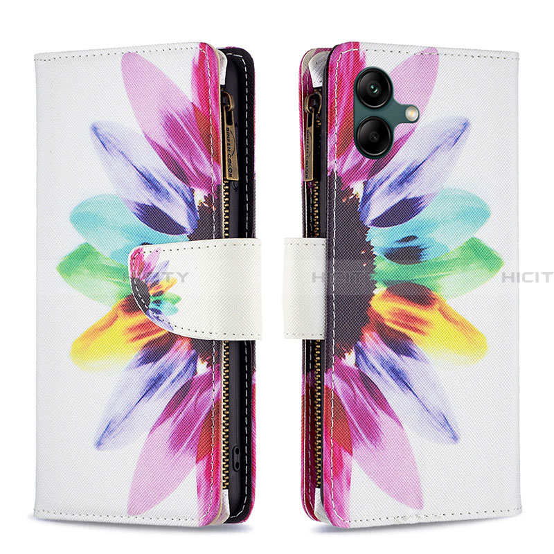 Handytasche Stand Schutzhülle Flip Leder Hülle Modisch Muster B04F für Samsung Galaxy A04 4G groß