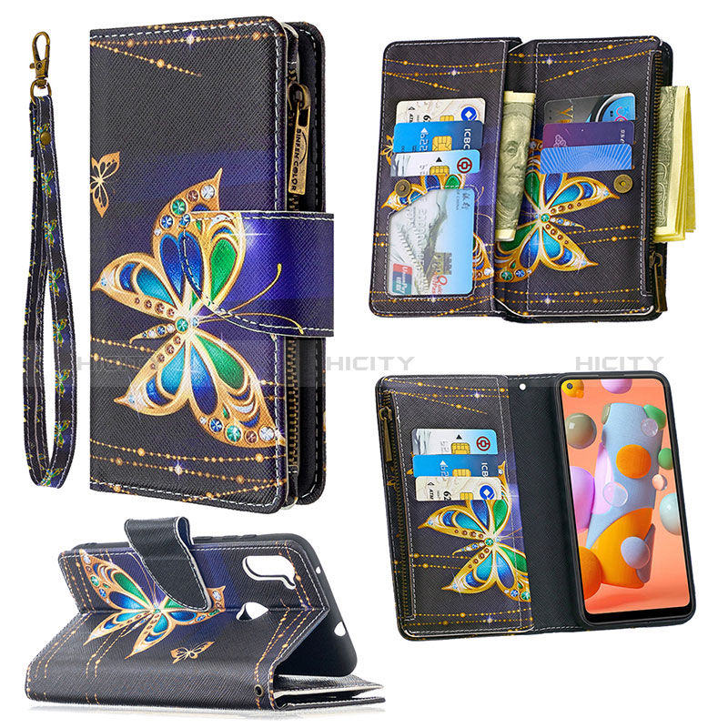 Handytasche Stand Schutzhülle Flip Leder Hülle Modisch Muster B04F für Samsung Galaxy A11 groß