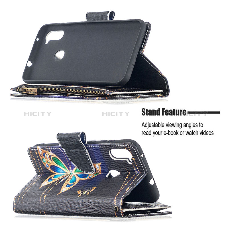 Handytasche Stand Schutzhülle Flip Leder Hülle Modisch Muster B04F für Samsung Galaxy A11