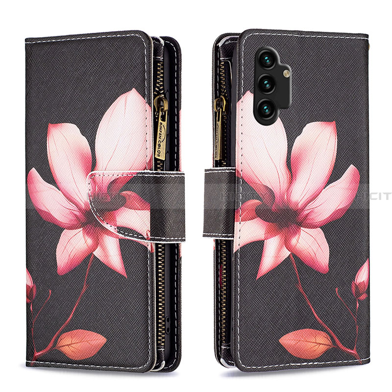 Handytasche Stand Schutzhülle Flip Leder Hülle Modisch Muster B04F für Samsung Galaxy A13 4G groß