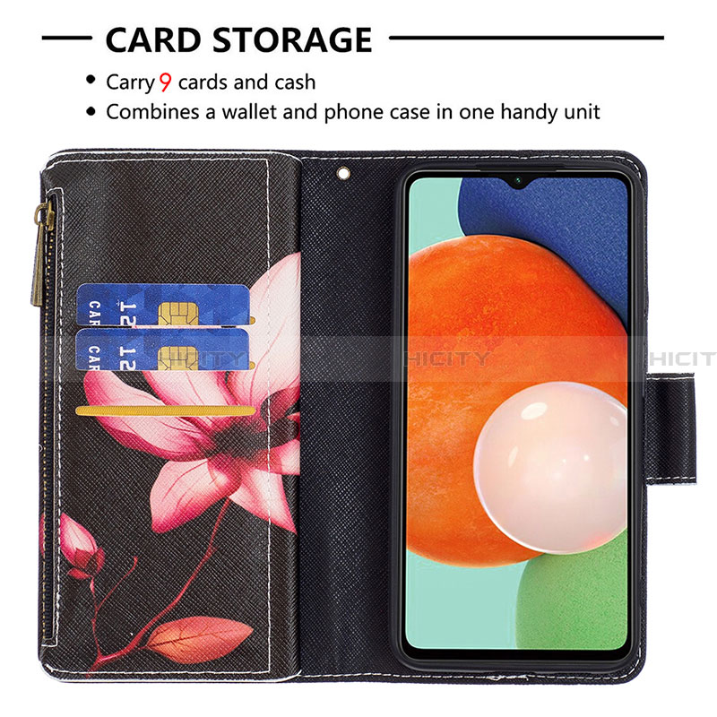 Handytasche Stand Schutzhülle Flip Leder Hülle Modisch Muster B04F für Samsung Galaxy A13 4G groß