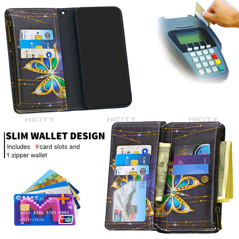 Handytasche Stand Schutzhülle Flip Leder Hülle Modisch Muster B04F für Samsung Galaxy A20e groß