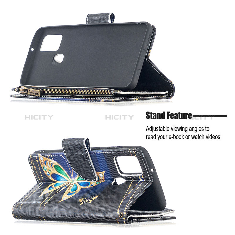 Handytasche Stand Schutzhülle Flip Leder Hülle Modisch Muster B04F für Samsung Galaxy A21s