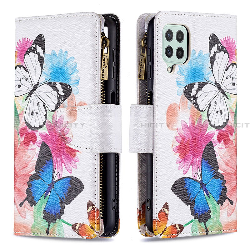 Handytasche Stand Schutzhülle Flip Leder Hülle Modisch Muster B04F für Samsung Galaxy A22 4G