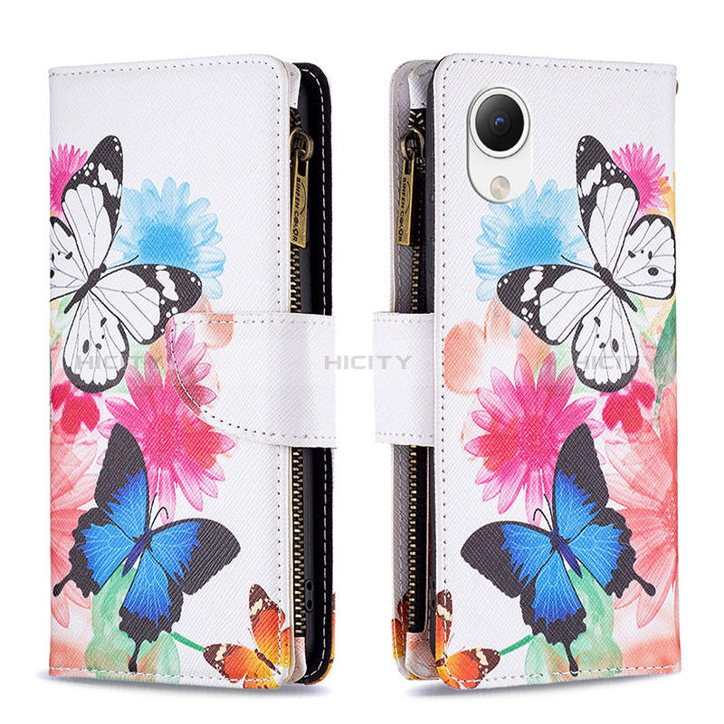 Handytasche Stand Schutzhülle Flip Leder Hülle Modisch Muster B04F für Samsung Galaxy A23e 5G Bunt