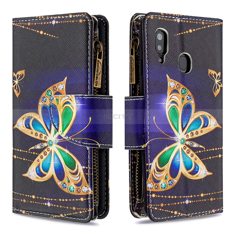 Handytasche Stand Schutzhülle Flip Leder Hülle Modisch Muster B04F für Samsung Galaxy A30