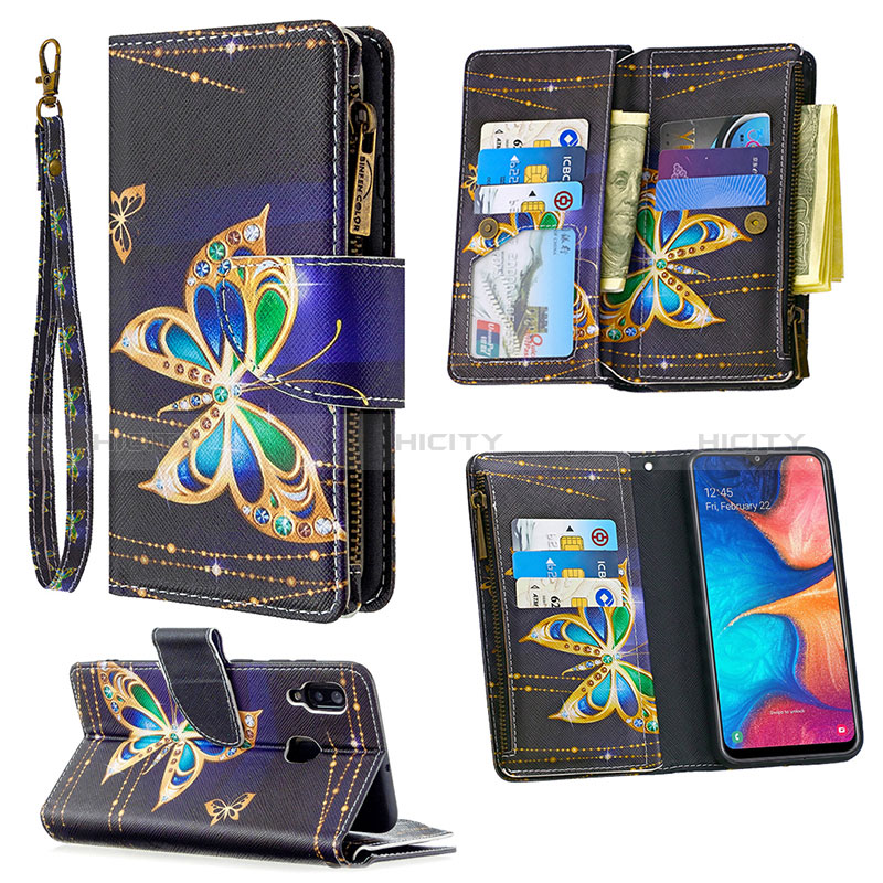 Handytasche Stand Schutzhülle Flip Leder Hülle Modisch Muster B04F für Samsung Galaxy A30