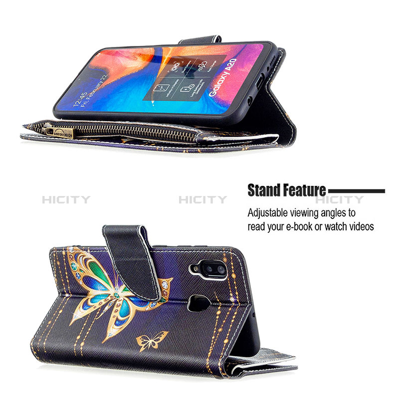 Handytasche Stand Schutzhülle Flip Leder Hülle Modisch Muster B04F für Samsung Galaxy A30