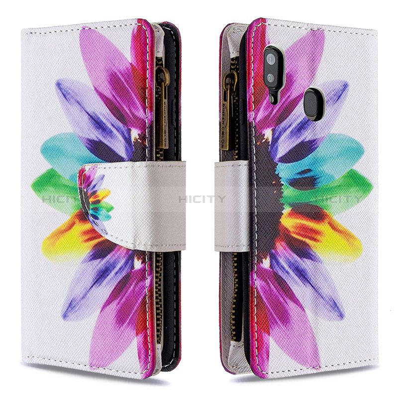 Handytasche Stand Schutzhülle Flip Leder Hülle Modisch Muster B04F für Samsung Galaxy A30