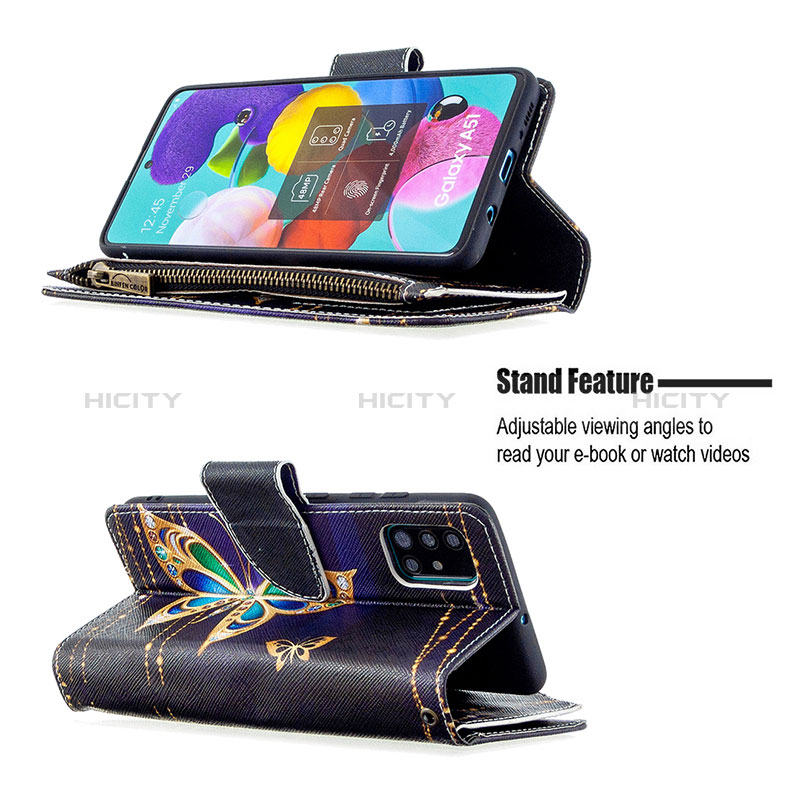 Handytasche Stand Schutzhülle Flip Leder Hülle Modisch Muster B04F für Samsung Galaxy A51 5G